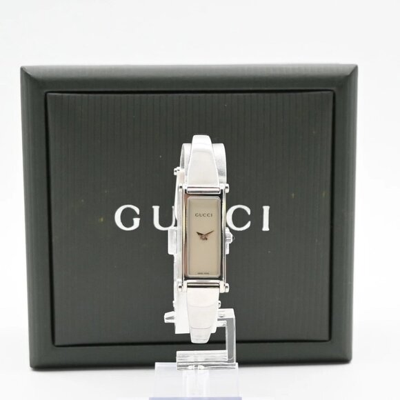 GUCCI 1500L 12 mm Quartz Bangle Bracelet Watch Stainless Steel Silver main image 14